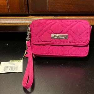 Vera Bradley Fuchsia Quilted vintage Wristlet